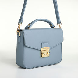 Сумка женская мессенджер TEXTURA на клапане, 23×6×17 см, голубая