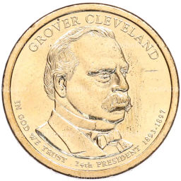 Монета 1 доллар 2012 года (Р) США 24-й президент США Гровер Кливленд