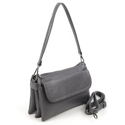 Женская сумка через плечо из эко кожи с пятью отделениями 23/30 Серый