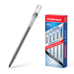 Цена за 12 шт. Ручка гелевая ErichKrause G-Round Stick Classic 0.5, цвет чернил черный (в коробке по 12 шт.)