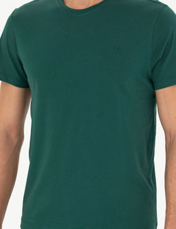 Koyu Ye_il Slim Fit Basic Ti__rt