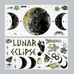 Наклейка интерьерная цветная «Лунное затмение», пластик, набор 2 листа, 30×60 см
