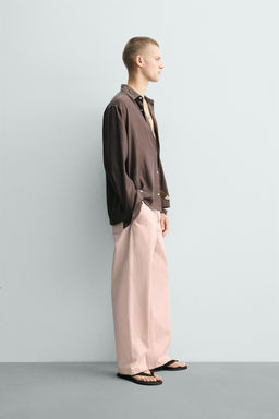 CAMISA RELAXED FIT FLUIDA / Marr?n - Zara фото 4