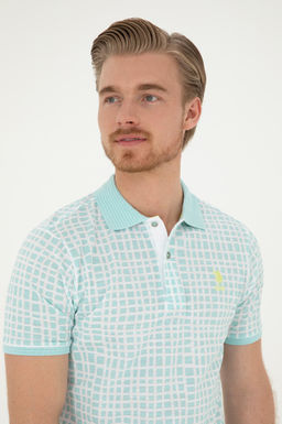 U. S. Polo Assn / Мужская футболка водно-зеленого цвета - U.s. polo assn фото 9