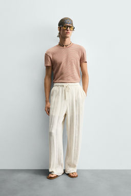 JACQUARD STRIPED T-SHIRT