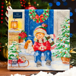 Цена за 2 шт. Салфетки новогодние бумажные Art Bouquet Пришла зима, 3 слоя, 33?33 см, 20 шт.