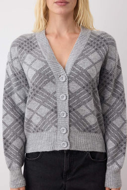 Murdum Yumusak Dokulu Baklava Desenli V Yaka Triko H?rka TWOAW26HI00229 - Trendyolmilla фото 7