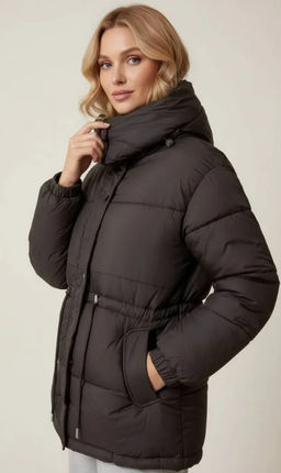 K13351 Куртка весенняя (утеплитель синтепон) КОРИЧНЕВЫЙ