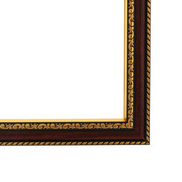 Рама для картин (зеркал) 30×40×2.8 см, пластиковая, Calligrata 6448, вишня с золотом
