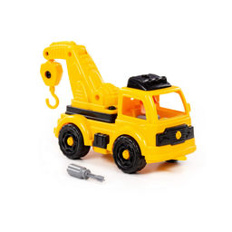 Конструктор-транспорт Автомобиль-эвакуатор (36 элементов) (жёлто-чёрный) (в коробке) - Полесье фото 4