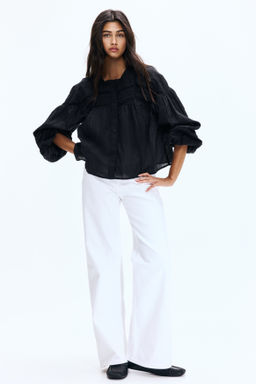 Blusa de algod?n con cuello de volante - H&m фото 6