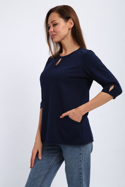 Кофта женская из футера 2-н Анфиса темно синий