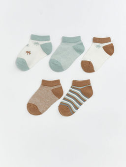 Desenli Erkek Bebek Patik ?orap 5li