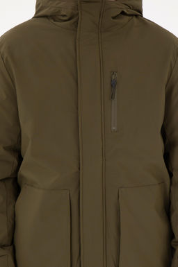 Мужское пальто цвета хаки Неожиданная скидка в корзине - U.s. polo assn фото 6
