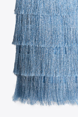 FRINGED SHORT DRESS - Zara фото 7