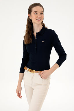 Kad_n Lacivert Basic Sweatshirt Sepette S_rpriz _ndirim - U.s. polo assn фото 8