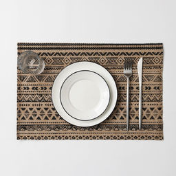 Цена за 12 шт. Салфетка сервировочная на стол Старина, 44,629,5 см, цвет чёрный