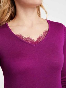 Пуловер, фуксия - Linea tesini фото 6