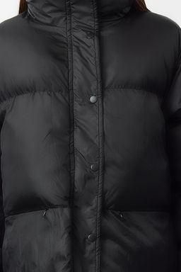 TRENDYOLMILLA Siyah Oversize Yakas? Pelus Detayl? Sisme Mont TWOAW25MO00318  фото 10