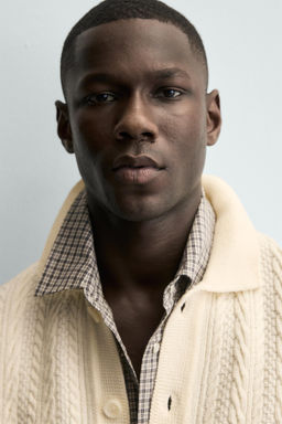 CABLE KNIT TEXTURED CARDIGAN - Zara фото 6