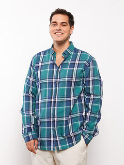 Regular Fit Uzun Kollu Ekose Poplin Erkek G?mlek