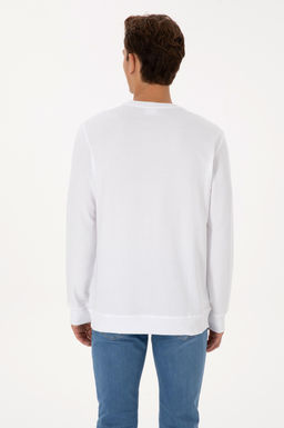 Erkek Beyaz Basic Sweatshirt - U.s. polo assn фото 5