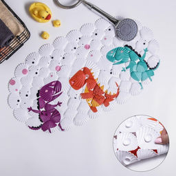 Коврик противоскользящий в ванну Доляна «Драконы», на присосках, 38×68 см