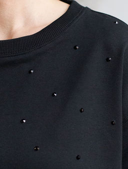 D49.072 Джемпер женский черный_стразы