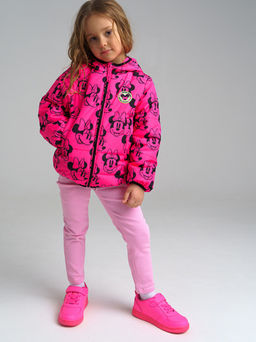 12242701 Куртка с полиуретановым покрытием для девочек, фуксия