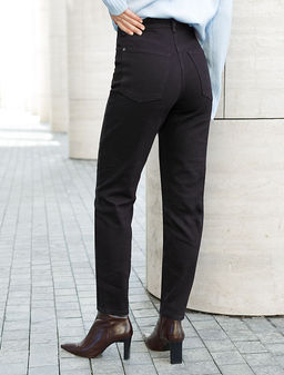 Джинсы мом фит из мягкой эластичной джинсы 12OZ