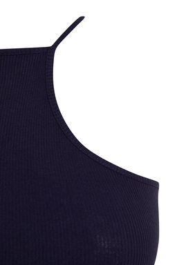 Trendyolmilla Murdum Fitilli Fitted/Vucuda Oturan Bisiklet Yaka Tek Kol Esnek Orme Bluz TWOSS22BZ0214 фото 8