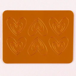 Украшение для торта Сердечки, цвет золото