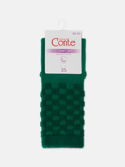 Цена за 2 пары. Носки Теплые CONTE COMFORT Махровые носки из хлопка с объемными рисунками зеленый - Conte elegant фото 10