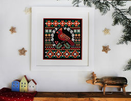 Набор для вышивания PANNA SH-7261 Красный кардинал 16.5 х 17 см