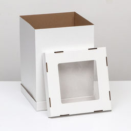 Цена за 5 шт. Коробка под торт, 32.5×32.5×45 см