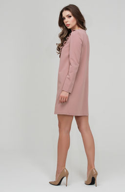 Платье-мини пепельно-розовый - Donna saggia фото 5