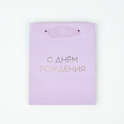 Цена за 2 шт. Пакет ламинированный «С днём рождения тебя», тиснение, S 12 х 15 х 5.5 см