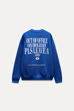 PRINTED SLOGAN SWEATSHIRT - Zara фото 3