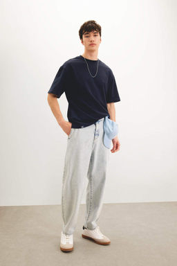 Comfort Regular Fit Rahat Kal?p Bisiklet Yaka Bask?l? K?sa Kollu Tisort - Defacto фото 7