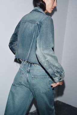 ZW COLLECTION CROPPED DENIM JACKET - Zara фото 2