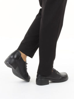 03-YDN15-22 BLACK Полуботинки женские (натуральная кожа)