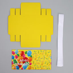 Цена за 2 шт. Коробка подарочная складная, упаковка, «С днем рождения», 15 х 15 х 15 см