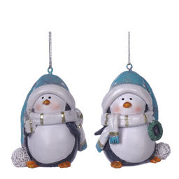 Фигурка декоративная подвесная "Пингвин", L5 W5 H6,5 см, 2в.