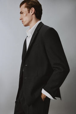 BLAZER TRAJE ESTRUCTURA 100% LANA / Negro - Zara фото 5