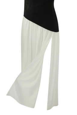 Siyah-Beyaz A Kesim SalDetayl? Maxi S?k Abiye Gece Mezuniyet Elbisesi TPRSS25EL00310 - Trendyolmilla фото 6