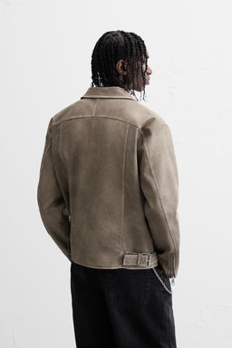 FADED LEATHER EFFECT JACKET - Zara фото 12