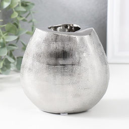 Подсвечник на 1 свечу «Глория», d=4 см, серебро, 12.5×8×12 см