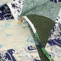 АРТ 040/1 Покрывало (микрофайбер) 210*240 "Сине-зеленый пэчворк"