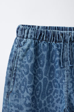 JEANS WIDE LEG ANIMAL PRINT / Azul - Zara фото 3