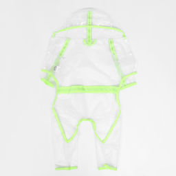 Дождевик-комбинезон для собак, р-р 2XL (ДС 42, ОГ 57 см, вес 16-20 кг), прозрачный-жёлтый - Simaland фото 10